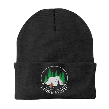I Hate People Embroidered Beanie